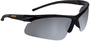 Radians Radius™ Half Frame Black Safety Glasses With Silver Mirror Polycarbonate Hard Coat Lens