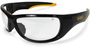 Radians Dominator™ Full Frame Black and Yellow Safety Glasses With Clear Polycarbonate Hard Coat Lens