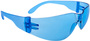 Radians Mirage™ Frameless Light Blue Safety Glasses With Light Blue Polycarbonate Hard Coat Lens