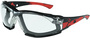 Radians Obliterator™ IQ Half Frame Black and Red Safety Glasses With Clear IQ Polycarbonate Anti-Fog Lens