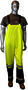 Radians Large Hi-Viz Green And Black .35 mm Polyester And Self-Extinguishing PVC Bib Trouser