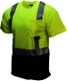 Radians Large Hi-Viz Green And Black RADWEAR®/Birdseye™ Max-Dri™ Moisture Wicking Polyester Mesh T-Shirt