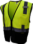 Radians X-Large Hi-Viz Green And Black RADWEAR® Polyester Mesh Economy Vest