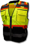 Radians Large Hi-Viz Green, Hi-Viz Orange And Black RADWEAR® Polyester/Polyester Mesh Vest
