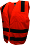 Radians Large Hi-Viz Orange RADWEAR® Polyester/Knit Standard Vest