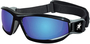MCR Safety Swagger (RP1) Indirect Vent Safety Goggles With Black Frame And Blue Diamond Mirror Duramass® Hard Coat Lens