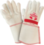 Logger Special Large Natural Heavy Weight Nap Out Cotton Hot Mill Gloves With Rubberized Gauntlet Wrist