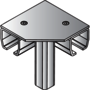 Tillman® 4.1" Metallic Galvanized Steel 90° Right Angle Connector