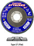 United Abrasives SAIT 4-1/2" X 7/8" 60 Grit Type 27 Flap Discs