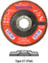 United Abrasives SAIT 4-1/2" X 7/8" 36 Grit Type 27 Flap Discs