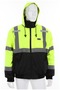 MCR Safety® 7X Fluorescent Green And Black Luminator™ Polyester Bomber Jacket