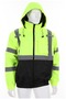 MCR Safety 3X Black And Hi-Viz Green Luminator Polyester Jacket