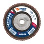 Weiler® Tiger® Angled 4 1/2" X 5/8" - 11" 80 Grit Angled (Radial) Flap Disc