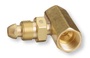 Western CGA-580/Male RH Brass Argon/Helium/Nitrogen Coupler Tee