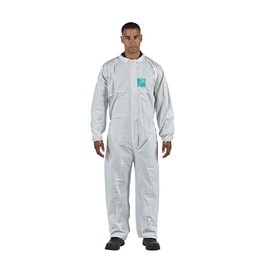 Ansell Large White AlphaTec® 2000 STANDARD Model 103 Microporous Laminate Non-Woven Polyethylene Disposable Coveralls