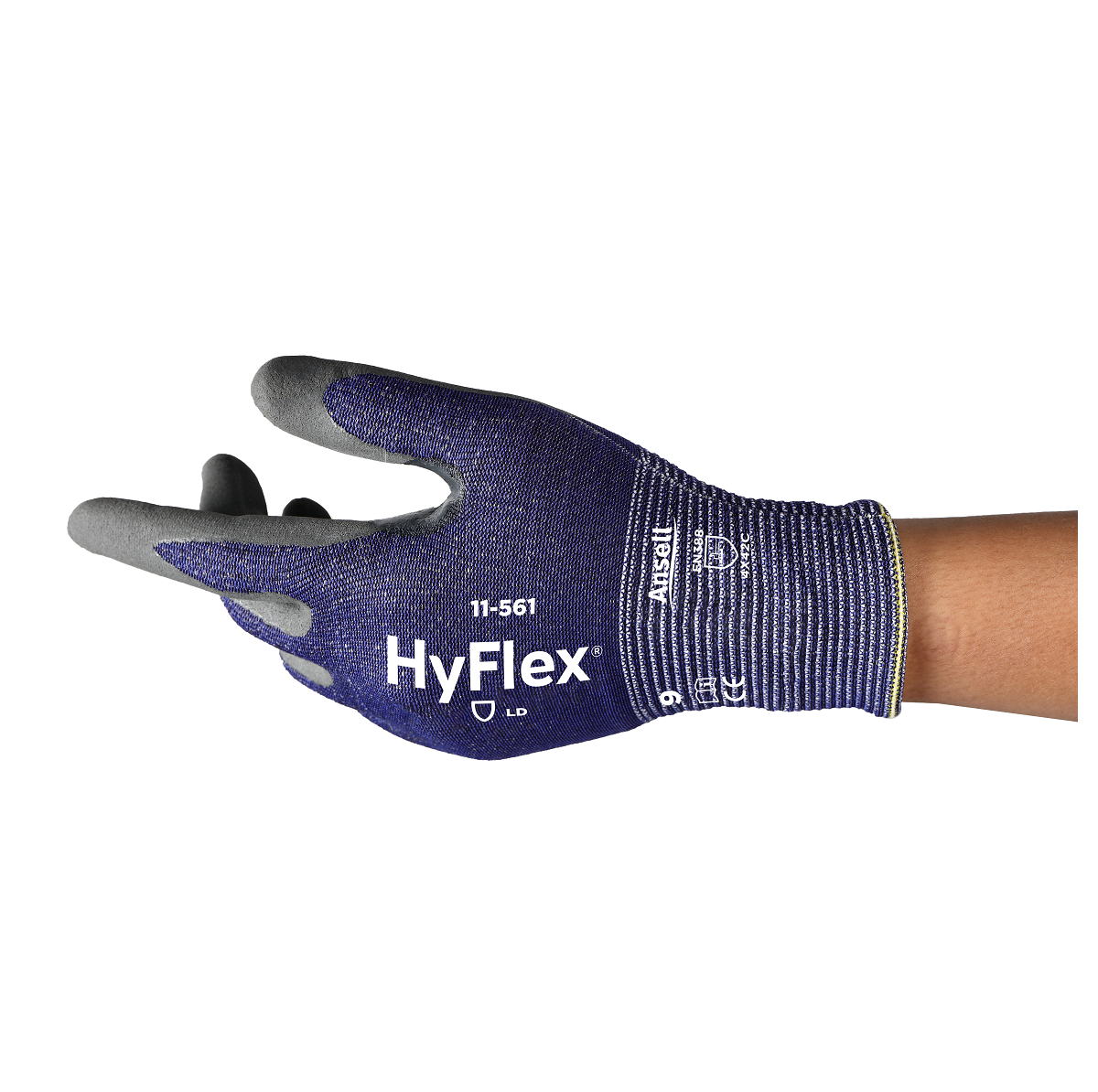 HyFlex Cut Resistant Gloves,Blue/Blue,9,PR Ansell 11-518