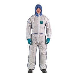 Ansell 3X White AlphaTec® 1800 COMFORT Microporous Polyethylene Laminate Coveralls