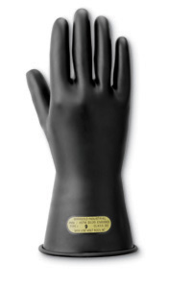 Superior Glove® Line Pro Class 00 Low Voltage 11 Rubber Insulating Gloves:  Black Size 11