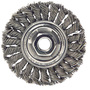 Weiler® 4" X 1/2" - 13 Dualife™ Mighty-Mite™ Steel Knot Wire Wheel Brush