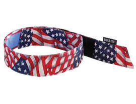 Ergodyne Red, White And Blue Chill-Its® 6705CT Cotton/PVA Bandana