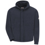 Bulwark® Medium Regular Navy Blue Modacrylic/Wool/Aramid/Lyocell Flame Resistant Sweatshirt With Zipper Front Closure
