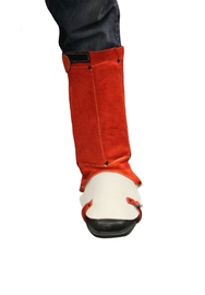 Stanco Safety Products™ 14" Red Heavy Split Russet Leather Spats