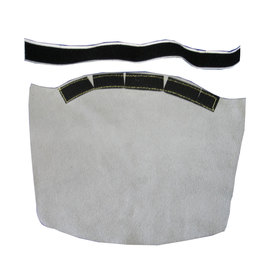 Chicago Protective Apparel 8 1/2" X 11" Gray Leather Helmet Bib