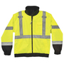 Ergodyne Medium Black/Hi-Viz Yellow GloWear® 8379 300D Oxford Polyester/Polyurethane/Microfleece Jacket/Coat