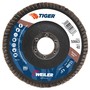 Weiler® Tiger® 4 1/2" X 7/8" 40 Grit Type 27 Flap Disc