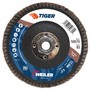 Weiler® Tiger® 4 1/2" X 5/8" - 11" 80 Grit Type 27 Flap Disc