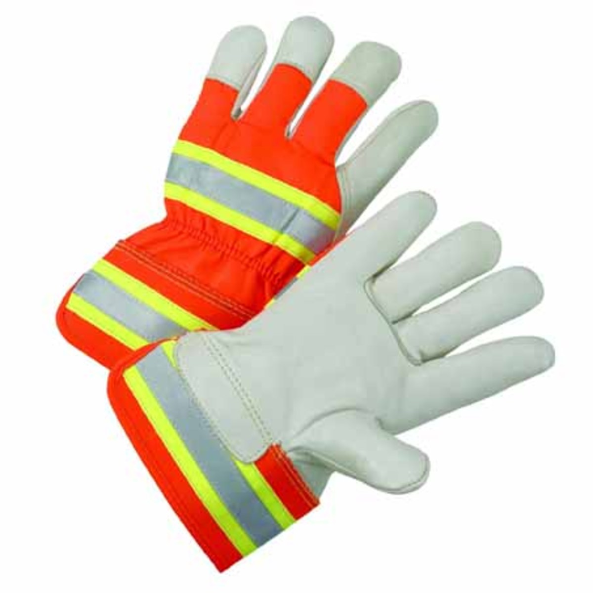 Airgas - PIP84-7632/XL - Protective Industrial Products X-Large Blue  Shoulder Split Leather Palm Gloves With Canvas Back And Gauntlet Cuff