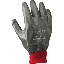 SHOWA® Size 9  Light Weight Nitrile Palm Coated  Work Gloves With Cotton Liner And Knit Wrist