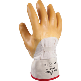 SHOWA® Size 10  Heavy Duty Rubber Palm Coated  Work Gloves With Cotton Liner And Safety Cuff