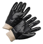 Protective Industrial Products Large Black Assurance® Interlock Lined Supported PVC Chemical Resistant Gloves