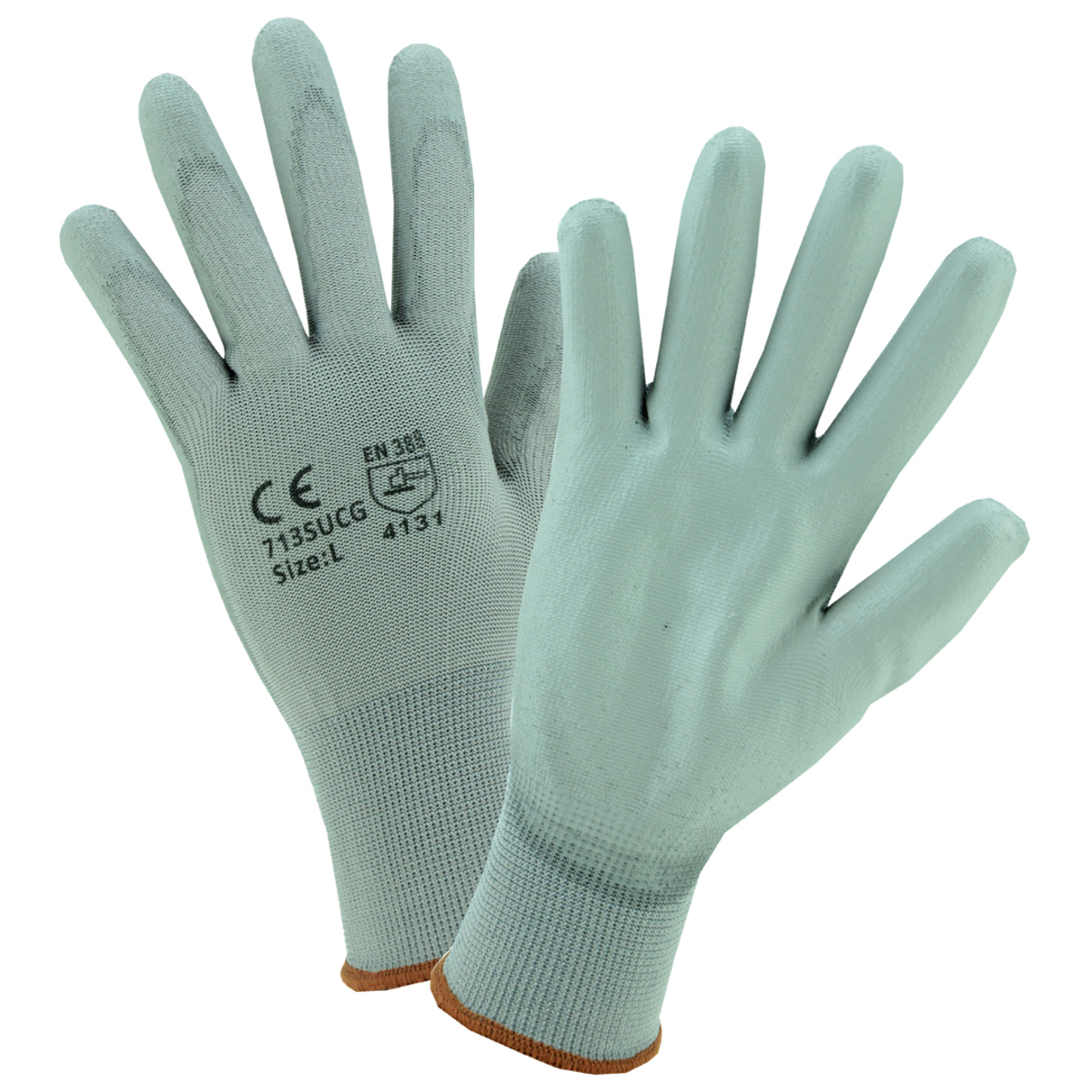 G-Tek GP Polyurethane-Coated Nylon Gloves Large Gray 12 Pairs