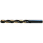 Drillco Nitro Series 400N 5/64" X 2" Black And Gold Oxide HSS Heavy Duty Jobber Length Drill Bit With Straight Shank And 1" Spiral Flute