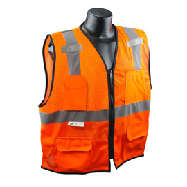 Radians Large - X-Large Hi-Viz Orange RADWEAR® Polyester/Mesh Vest