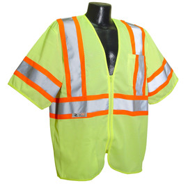 Radians Large Hi-Viz Green And Hi-Viz Orange RADWEAR® Polyester/Mesh Economy Vest