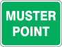 Accuform Signs® 18" X 24" White/Green Engineer Grade Reflective Aluminum Safety Sign "MUSTER POINT"
