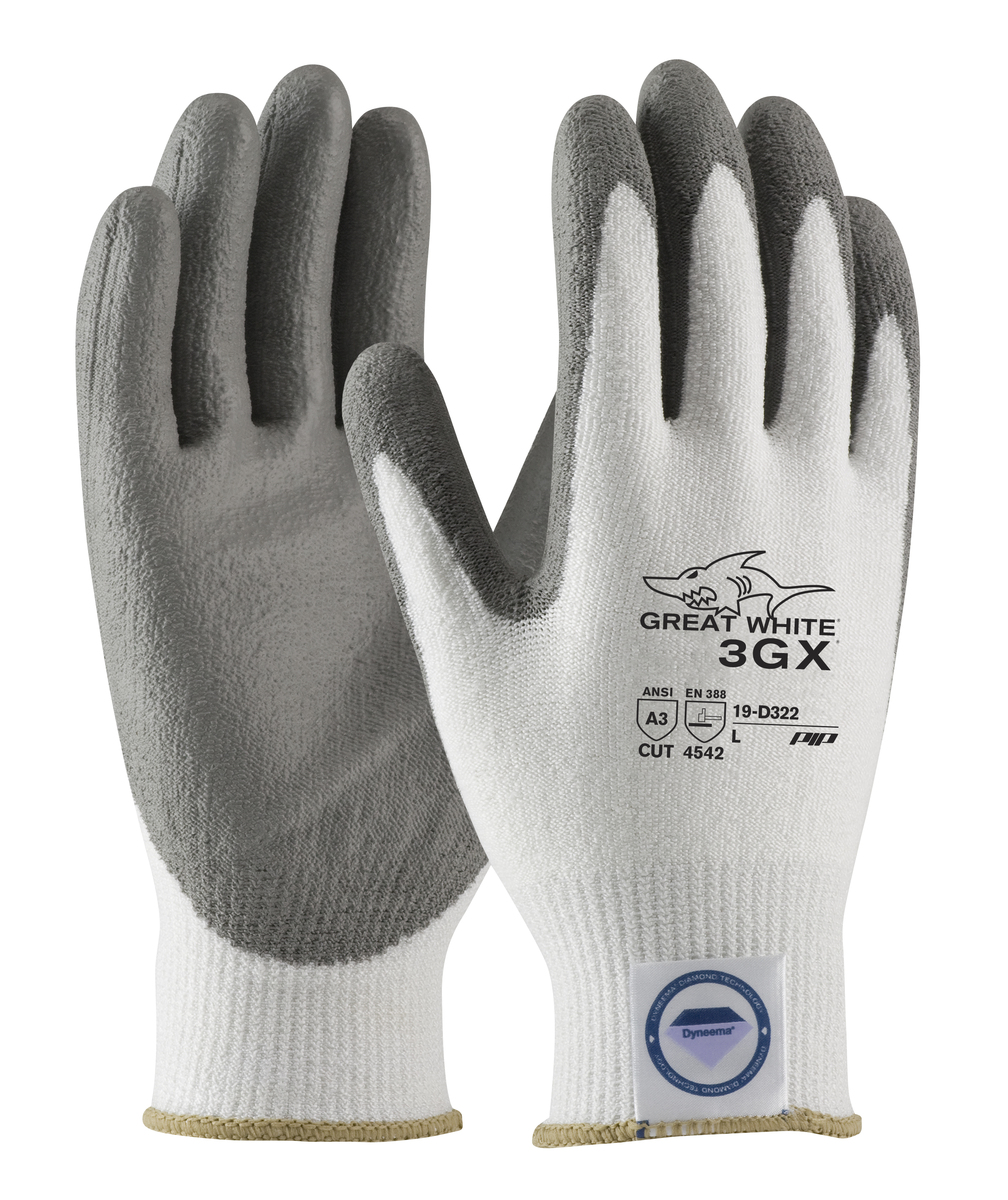 Gray Polyurethane Dipped Gloves