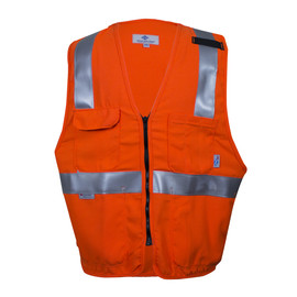 National Safety Apparel Medium Hi-Viz Orange Modacrylic Blend Vest