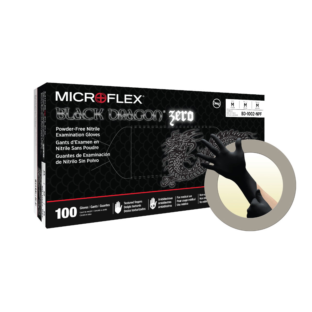 Alstublieft Grote hoeveelheid Wiens Airgas - ANEBD-100L-M - Ansell Medium Black MICROFLEX® Natural Rubber Latex  Black Exam Gloves (100 Gloves Per Dispenser)