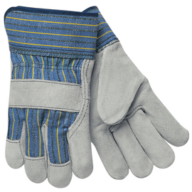 Memphis Glove X-Large Blue, Yellow And Black Select Shoulder Split Leather Palm Gloves With Fabric Back And Safety Cuff