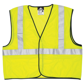 MCR Safety® Large Hi-Viz Green Luminator Mesh Polyester Safety Vest