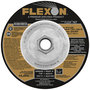 FlexOVit® 6" X 1/8" X 5/8" - 11 FLEXON® 30 Grit Zirconia Alumina Grain Type 27 Spin-On Depressed Center Grinding Wheel