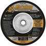 FlexOVit® 9" X 1/8" X 5/8" - 11 Metalhog® 24 Grit Premium Blend Grain Type 27 Spin-On Depressed Center Grinding Wheel