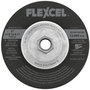 FlexOVit® 5" X 1/8" X 5/8" - 11 FLEXCEL® 24 - 60 Grit Aluminum Oxide Grain Type 27 Spin-On Grinding Wheel