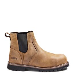 Workwear Outfitters™ Size 8 1/2W Brown Kodiak® Leather/Rubber Composite Toe Boots With Electric Shock / Puncture Resistant / Slip Resistant Sole