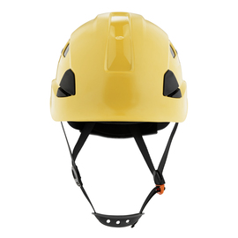 SureWerx™ Yellow Jackson Safety® CH-400V HDPE Vented Climbing Helmet With Ratchet/6 Point Easy Dial Ratchet Suspension