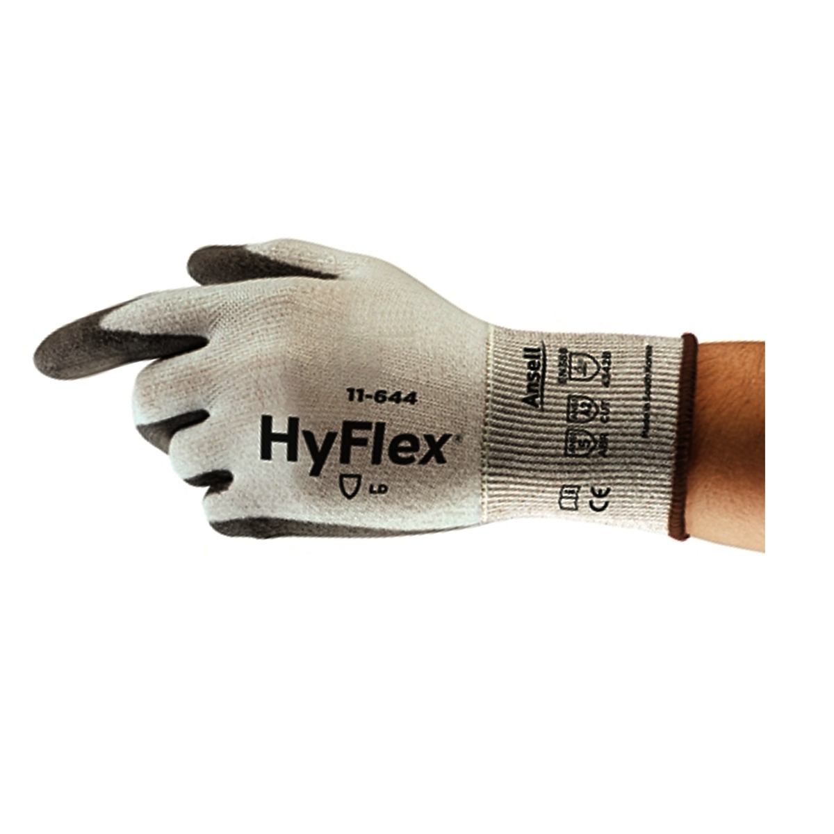 Blue HPPE Level 3 Cut Resistant Gloves, Polyurethane Coated